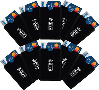 V STORES 10 Card Holder(Set of 10, Black)