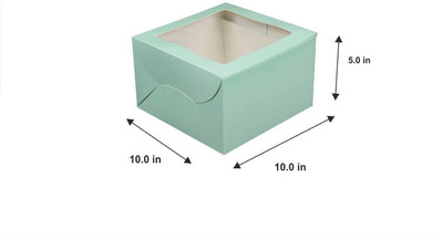 RamaPackaging Cake Box Paper Packaging Box(Pack of 10 Green)