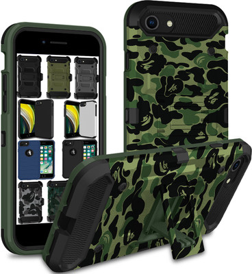 DuraSafe Cases Back Cover for iPhone SE 2 2020 4.7 Inch Shockproof Sturdy Case with Multi Layer Protection - Without Holster(Multicolor, Rugged Armor, Silicon, Pack of: 1)