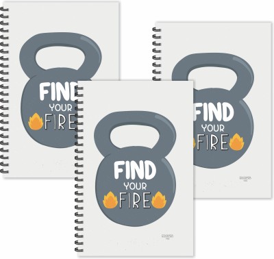 ESCAPER Find Your Fire (Ruled - A5 Size - SUPER SAVER Pack of 3 Diaries) Designer Motivational Diaries | Quotes on Diaries A5 Diary Ruled 160 Pages(Multicolor, Pack of 3)