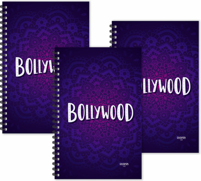 ESCAPER Bollywood Diaries (Ruled - A5 Size - SUPER SAVER Pack of 3 Diaries) | Slogan Diaries | Quotes on Diaries | Funny Quotes Diaries A5 Diary Ruled 160 Pages(Purple, Pack of 3)