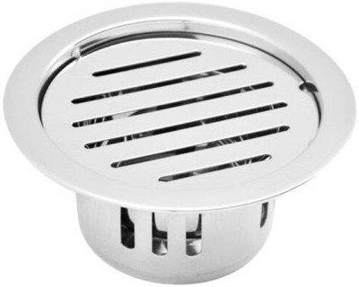 Viking Floor Stainless Steel Push Down Strainer(12.5 cm Set of 1)