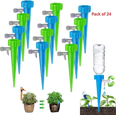 Kitchwish Drip Irrigation kit for Home Garden, Self-Watering Spikes for Plants, Automatic Plant Water Devices with Slow Release Control Valve Switch drip Irrigation System (Pack of 24) Drip Irrigation Kit