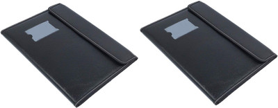 JSMSH Leather Executive Folder for Certificate(Set Of 2, Black)