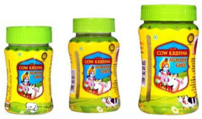 Cow Krishna Agmark Ghee-Pure Cow Ghee-Combo Pack (200ml jar,100ml jar and 50 ml jar) Ghee Plastic Bottle(350 ml, Pack of 3)