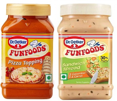 FUNFOODS by Dr. Oetker Pizza Topping 325 gm + Carrot Cucumber 250 gm Combo 575 g(Pack of 2)