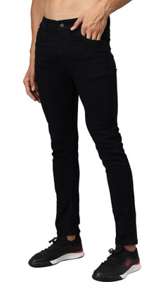 Creatywitty Slim Men Black Jeans