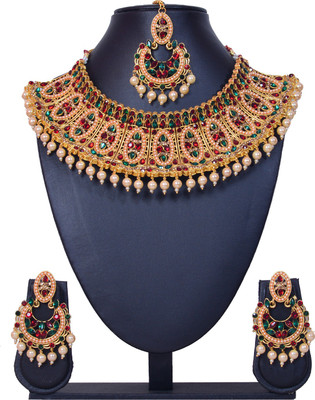 KAHAR CREATION Alloy Gold-plated Multicolor Jewellery Set(Pack of 1)