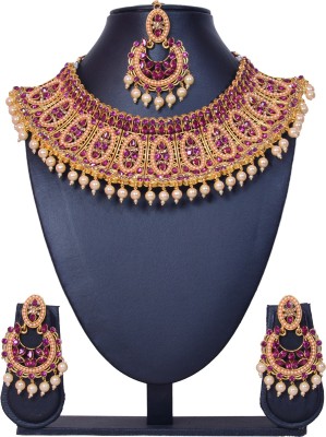 KAHAR CREATION Alloy Gold-plated Multicolor Jewellery Set(Pack of 1)