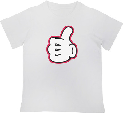 Mickey Mouse Family Boys Graphic Print Pure Cotton Regular T Shirt(White, Pack of 1)