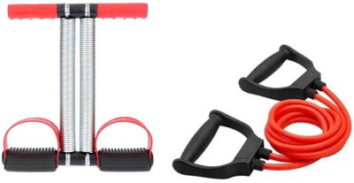 EMMKITZ Combo Red Double Steel Spring with Red toning tube Home Gym Kit Gym & Fitness Kit Ab Exerciser(Red)