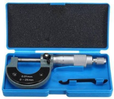 BOJ Tungsten Carbide Steel Precision Micrometer 0-25mm/0.001mm Outside Micrometer Screw Gauge + Storage Box Micrometer Screw Gauge1 Micrometer Screw Gauge