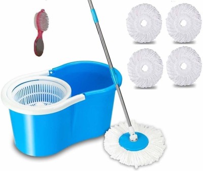 Rimani Enterprises Bucket Mop Set Mop, Cleaning Brush, Bucket, Cleaning Wipe, Mop Set, Toilet Brush, Duster