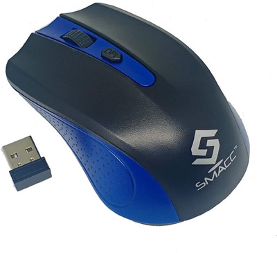 Smacc Wireless Mouse, 2.4Ghz with USB Nano Receiver, 1200 DPI Optical Tracking Mice for PC Desktop Laptop Notebook etc Wireless Ambidextrous Optical Mouse(USB 2.0, Blue Mouse)