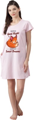 Fflirtygo Women Nightshirts(Pink)