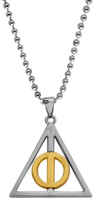 M Men Style Rock Star Jewelry Rotational Triangle Locket Pendant Necklace Chain Lover Gift for Men & Women Titanium Stainless Steel, Metal Pendant