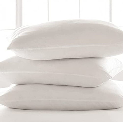 ROYALREOX Microfibre Sleeping Pillow Pack of 3 Solid(White)