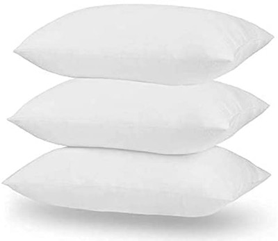 ROYALREOX Microfibre Solid Sleeping Pillow Pack of 3(White)