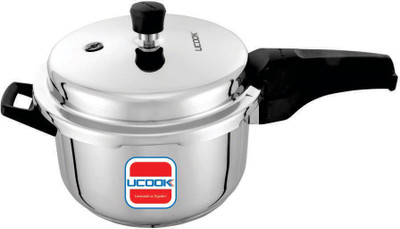 UCOOK Sandwich Bottom 5 L Outer Lid Induction Bottom Pressure Cooker(Stainless Steel)