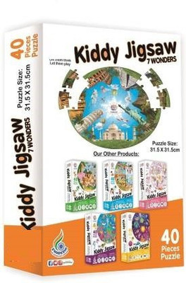 PEZYOX Kiddy 7 wonders Round jigsaw puzzle for kids|40 pieces puzzle|31.5 cms diameter (40 Pieces)(40 Pieces)