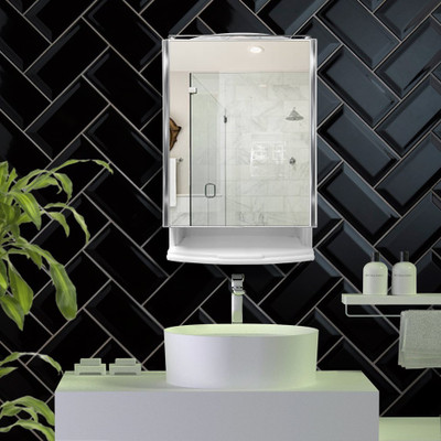 URBAN CHOICE Mirror Cabinet Bathroom Mirror(Rectangle Finish : Glossy)