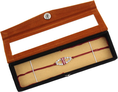 RELBEES Designer RKM349060946 Silver Rakhi  Set(1 Rakhi)