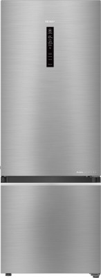 Haier 346 L Frost Free Double Door Bottom Mount 3 Star Refrigerator(BrushlineSilver, HRB-3664BS-E)