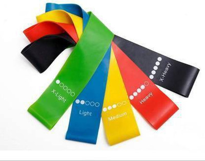 KIRAT SPORTS Resistance Loop Exercise Bands for Home Workouts Resistance Band (Pack of 5) Resistance Tube(Multicolor)