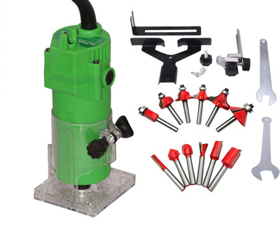 Digital Craft Electric Hand Trimmer 6.0mm 30000RPM Wood Laminate Palms Router Joiners Router for Woodworking Power Tools With 12pc Router Bits Set Rotary Tool(6 mm)
