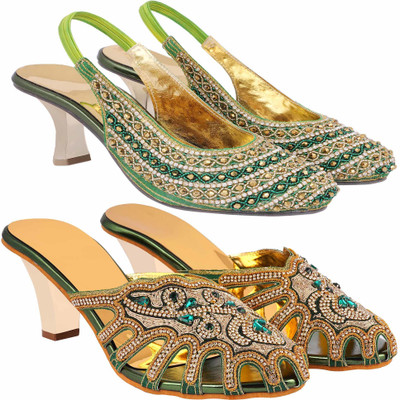 Zionk Women Heels(Multicolor , 13)
