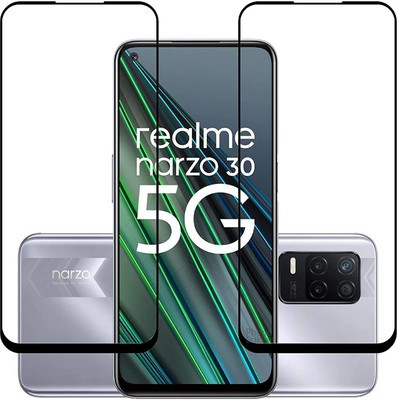 Bodoma Edge To Edge Tempered Glass for Realme Narzo 30(Pack of 2)