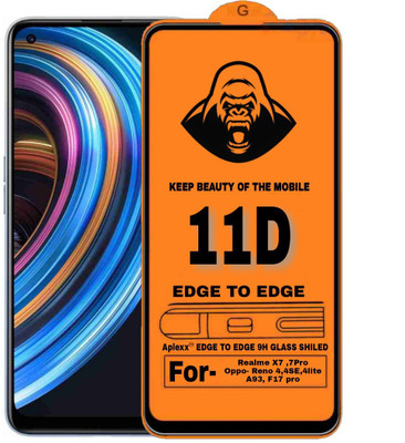aplexx Edge To Edge Tempered Glass for Realme 7 pro, Realme X7, Oppo Reno 4, Oppo Reno 4 SE, Oppo Reno 4 Lite, Oppo F17Pro, Oppo A93(Pack of 1)