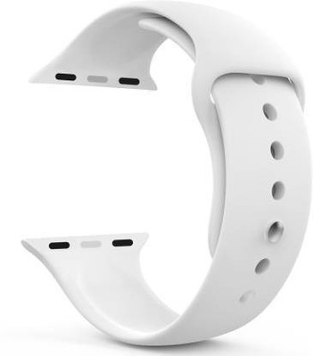 Shoreless Sport Bracelet watchband Rubber Wrist Belt Silicon Strap Band Compatible for iWatch Series 1/2 / 3/4 / 5 (42mm 44mm) Smart Watch Strap Smart Watch Strap(White)