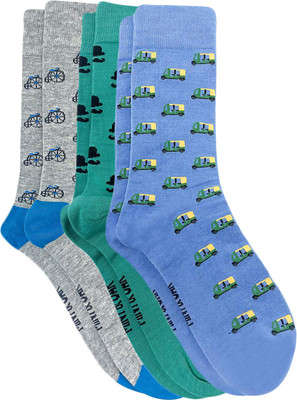 Mint and Oak Men Self Design Calf Length(Pack of 6)