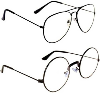 RMKK Aviator, Round Sunglasses(For Men & Women, Clear)