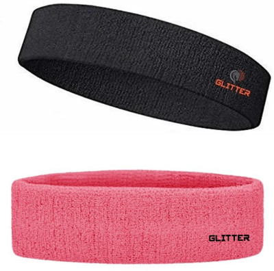 Glitter Non Slip Moisture Wicking Work Out Cotton Headband For Men's & Women's Headband Head Support