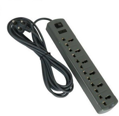 Skeisy EXT-106 6 SOCKET PLUS 1 SWITCH WITH ONE LED AND 3 MTR LONG WIRE CAPACITY UP TO 6AMP(grey)(grey) 6  Socket Extension Boards(Grey, 3 m)