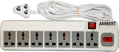 ambert 7+1 power strips 7  Socket Extension Boards(Grey, 3.5 m)