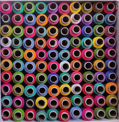 golajitraders Multicolor Thread(150 m Pack of100)