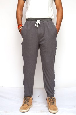 Keif Alley Solid Men Grey, White Track Pants