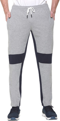 HVBK Colorblock Men Grey Track Pants