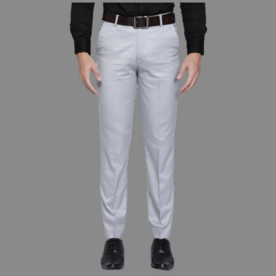 HAUL CHIC Slim Fit Men Grey Trousers