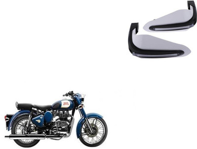 Buras NEW DESIGN WHITE SHINING PROTECTIVE HANDGUARD FOR NEW ROYAL ENFIELD QUALITY PRODUCT FOR THE BIKERS Handlebar Hand Guard(Royal Enfield)