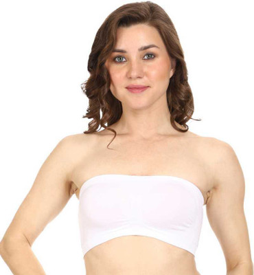 HAKARAA Women Bandeau/Tube Non Padded Bra(White)