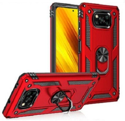 RUNICHA Back Cover for Poco X3, POCO X3 PRO(Red, Grip Case, Pack of: 1)