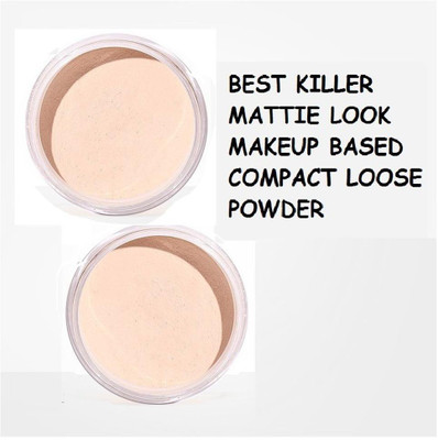 ADJD MATTIE FINISH & LONG STAY MAKEUP SETTING LIGHT WAIT COMPACT LOOSE POWDER FOR ALL SKIN TYPE COMBO OF 2 Compact(BEIGE, 30 g)