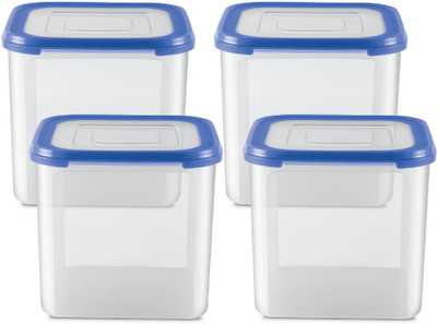 MILTON Plastic Utility Container  - 4.13 L(Pack of 4, Clear, Blue)