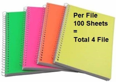 Super deal Unruled A4 Notebook Unruled 200 Pages(White, Pack of 4)