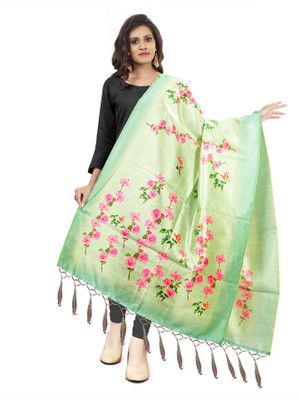 DP Creation Art Silk Floral Print Women Dupatta
