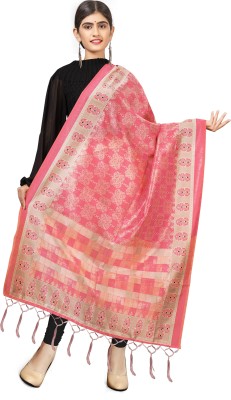 DP Creation Art Silk Floral Print Women Dupatta